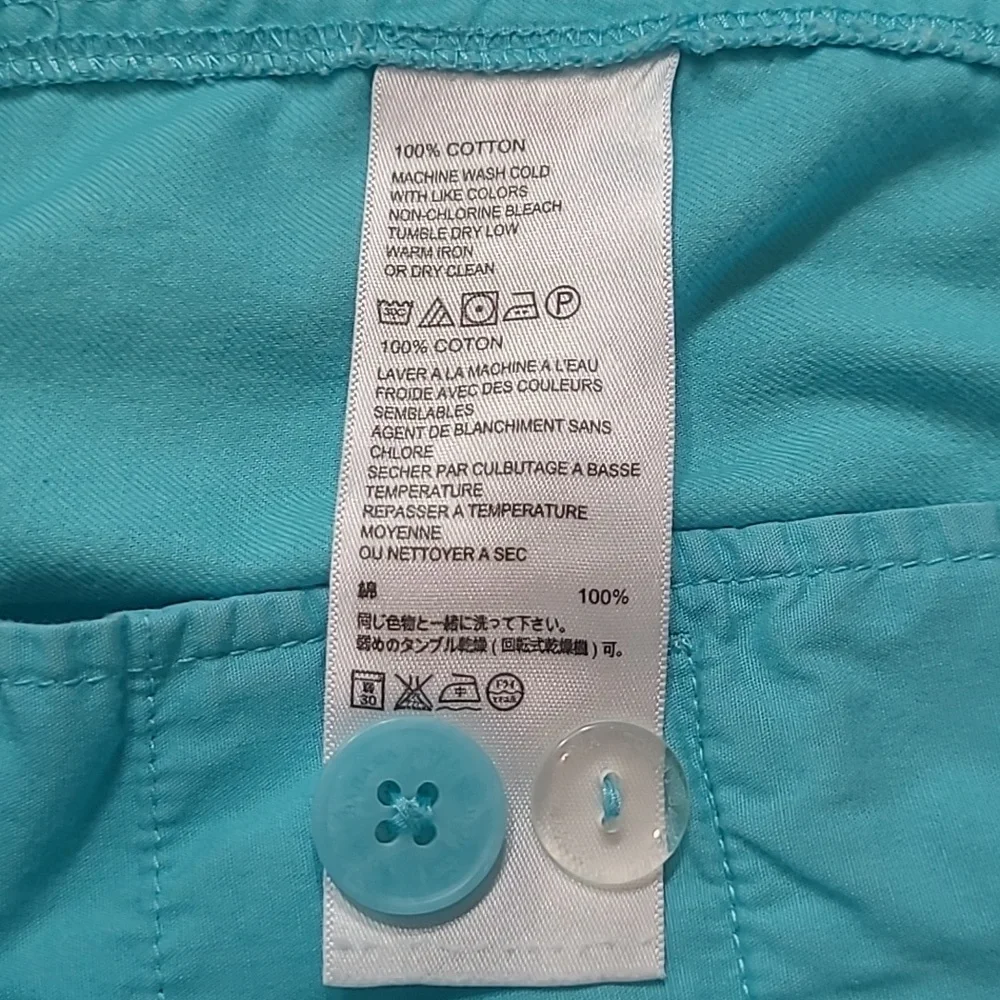 EUC Tommy Bahama Shorts Women's sz 4  Leigh Fit Blue 100% Cotton Chino Shorts